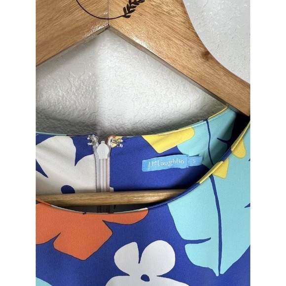 J. McLaughlin Women’s Havana Catalina Cloth Dress Small S Floral Tie Wrap Front - Picture 2 of 4